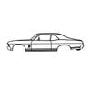 Ignite Laser Chevrolet Nova Silhouette Metal Wall Art Rustic Metal 23.6inch/60cm