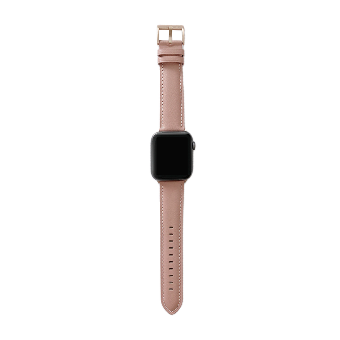 Genuine Leather Watch Band Strap - For Apple iWatch Ultra [42mm Series 3] 44mm 45mm 46mm 49mm (Pink)