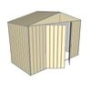 Build-a-Shed 3.0 x 1.5 x 2.3m Front Gable Double Hinged Doors Narrow Shed - Cream