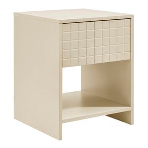 Astin Sinclair 400 x 400 x 500mm Grey Grid Bedside Table