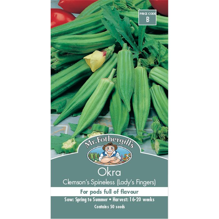 Mr Fothergill's Lady's Finger Okra Vegetable Seeds