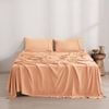 Dreamaker Superfine Washed Microfibre Sheet Set Peach Single Bed