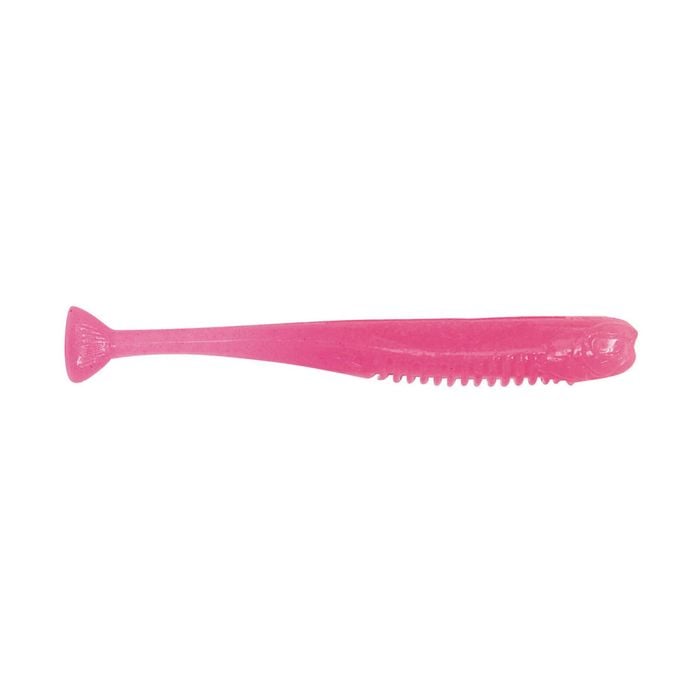 5 Pack of 3.5 Inch Zman Drop Kickerz Soft Plastic Lures - PINK GLOW