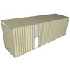 Build-a-Shed 1.5 x 6 x 2m Single Sliding Side Door Skillion Shed - Cream