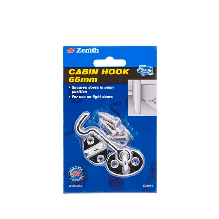 Zenith Cabin Hook 65mm Chrome Plated