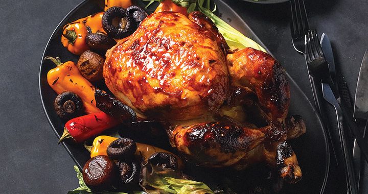 Miso Chicken with Peppers and Mushrooms