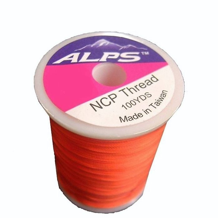 Alps 100yds of Lumin Orange Rod Wrapping Thread - Size A (0.15mm) Rod Binding Cotton