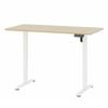 120 Cm Electric Standing Desk with 3 Height Memory Presets White Frame+oak Desktop