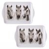 2pc Ashdene Trio Chestnut Melamine 21x14.2cm Scatter Trays