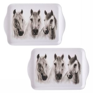 2pc Ashdene Trio Chestnut Melamine 21x14.2cm Scatter Trays