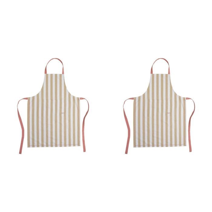 2PK Porto Lola Polycotton Chef Apron Home/Kitchen Cooking Almond