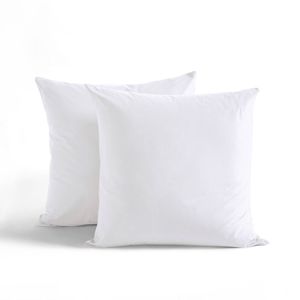 Dreamaker 250TC Cotton & Recycled Polyester Blend European Pillowcase Twin Pack White
