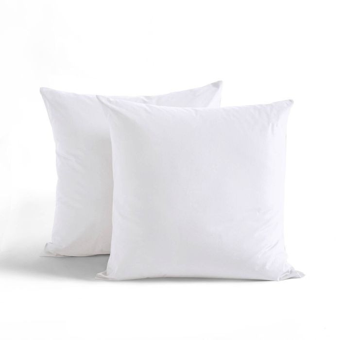 Dreamaker 250TC Cotton & Recycled Polyester Blend European Pillowcase Twin Pack White