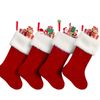 Lifebay Classic Christmas Stockings Polyester Velvet Tube Socks (4pc)
