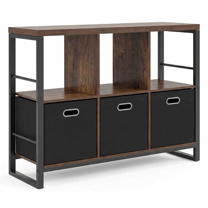 Costway 6 Cube Storage Cabinet Bookshelf 2 Tier Console Table