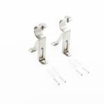 Windoware 25mm Chrome Adjustable Curtain Rod Bracket - 2 Pack
