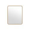 Elegant Collections Small Gold Metal Rectangle Mirror