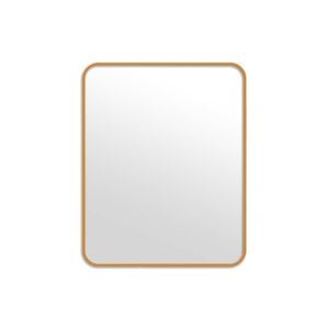 Elegant Collections Small Gold Metal Rectangle Mirror