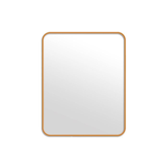 Elegant Collections Small Gold Metal Rectangle Mirror