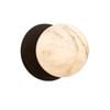 Lexi Lighting Odessa Marble Opal Glass Led Wall Light With Black Base - Warm White/large