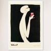 Galrie Campari Bitter 1977 Vintage Poster by Bernard Villemot - Retro Wall Art, White Frame, A4 21 x 30cm (8 x 12inch)
