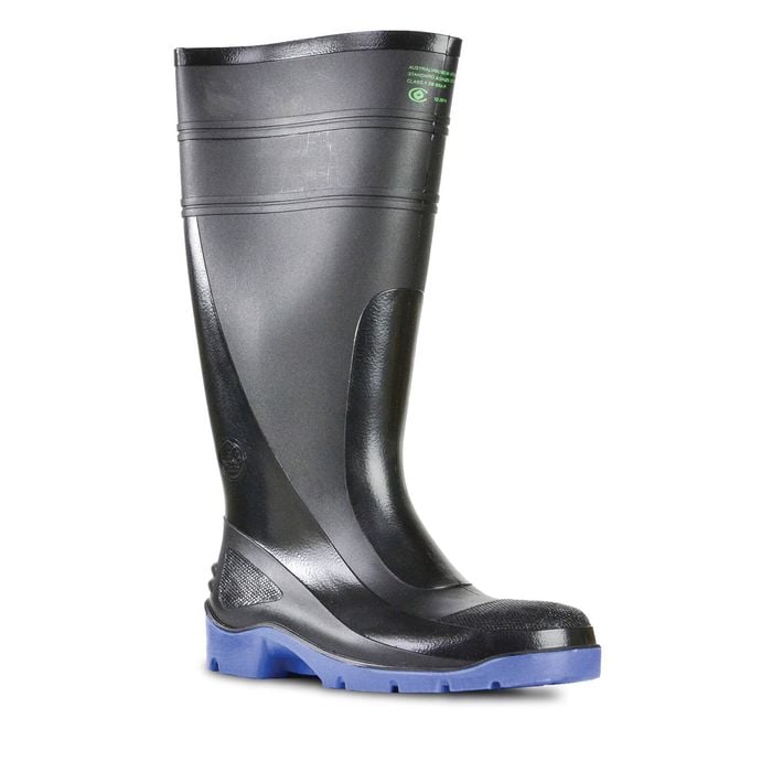 Bata Industrials Black/Blue Utility 400 Safety Toe and Midsole PVC Gumboot - Size 6