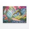 Garden Filled With Flowers   Print 100% Australian Made 150 x 100cm  (Stretched)