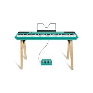 Alesis Recital Home Contemporary 88 Key Digital Piano with Wood Stand Turquoise