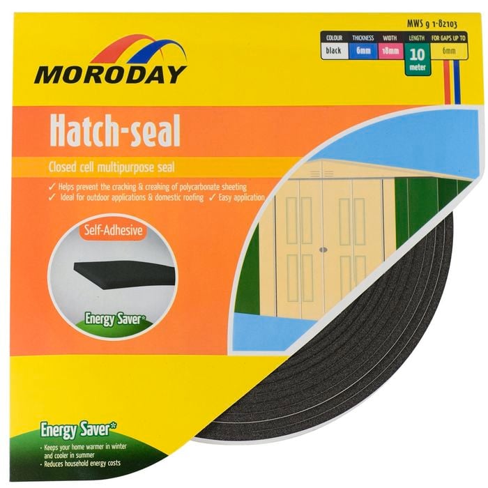Moroday Hatch Seal Foam 6x18mmx10m Black