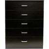 HEQS 5 Drawers Chest - Black