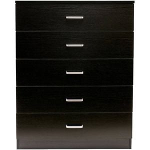HEQS 5 Drawers Chest - Black