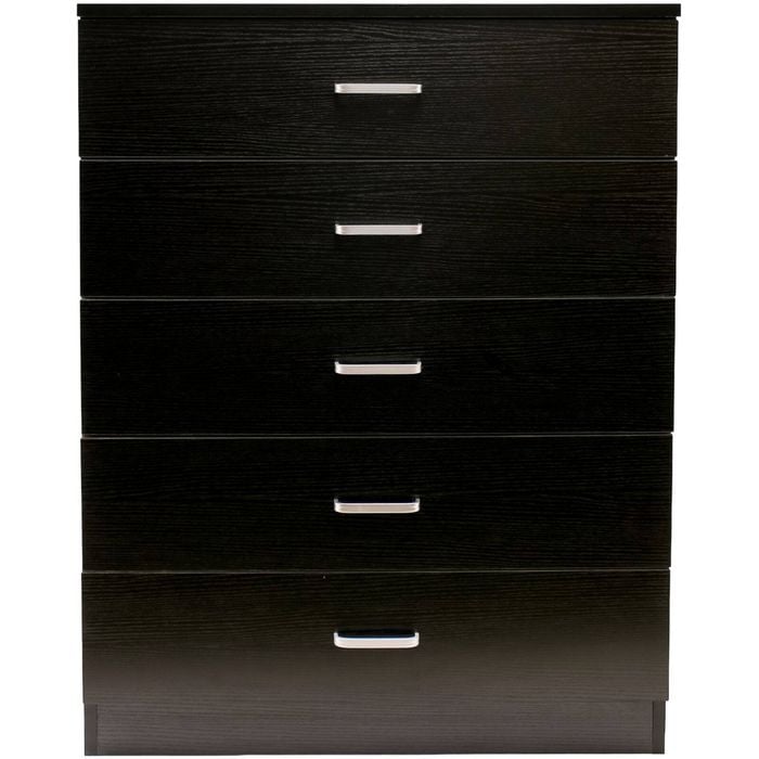 HEQS 5 Drawers Chest - Black