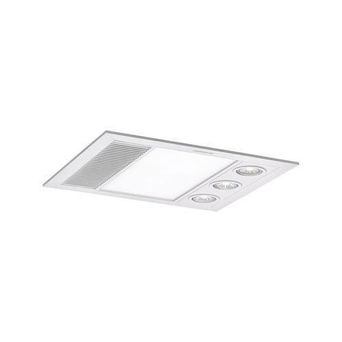 Martec 40W Linear Mini 3-in-1 Bathroom Heater, Exhaust Fan And Heat ...