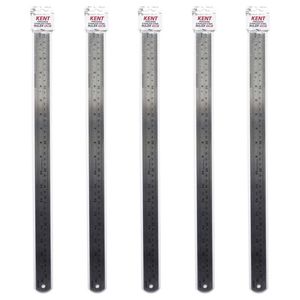 5x Kent Steel Ruler 450mm Imp/met Home/school Technical Drawing/graphic Design