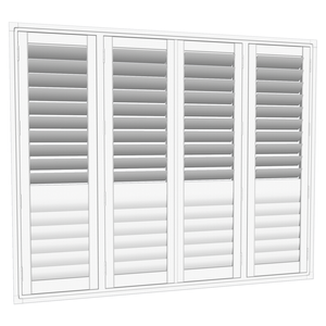 EasyAS 1810 x 1500mm White Adjustable Plantation Shutter