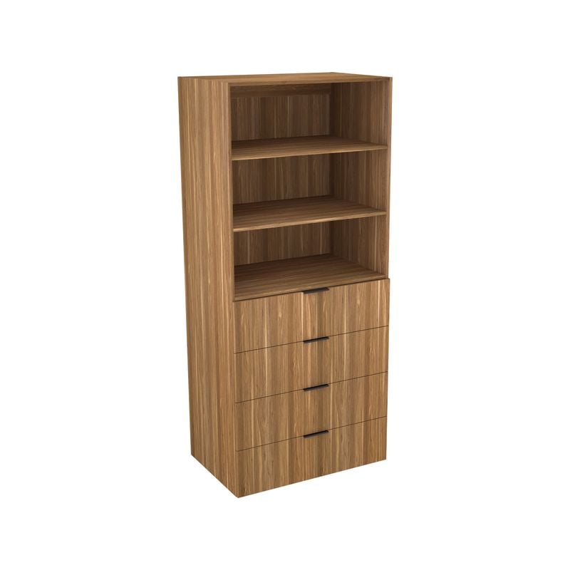 Lugna 2048 x 900 x 580mm Cove 2 Adjustable Shelf 4 Drawer Storage Cabinet