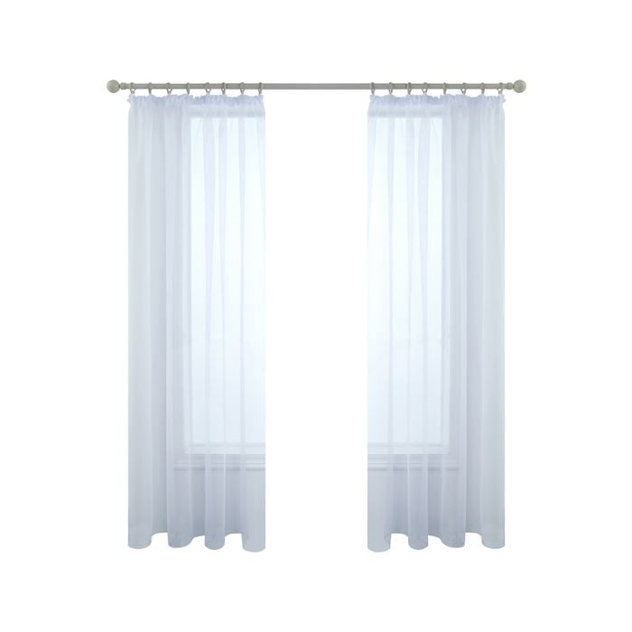 Smart Home Products White Airlie Pencil Pleat Net Sheer Curtain - 150-230 x 213cm