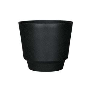 Respect 40cm Black Stone-Look Round Calais Self Watering Plastic Pot