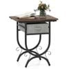 Costway Side Table Industrial Nightstand Compact Bedside End Table