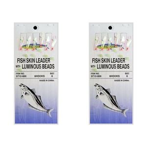 2x Surecatch Wilson Bait Jig - Fish Skin Fishing Rig 6 Hook - Size 6
