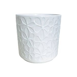 Astin Sinclair 155 x 165mm White Flower Ceramic Pot