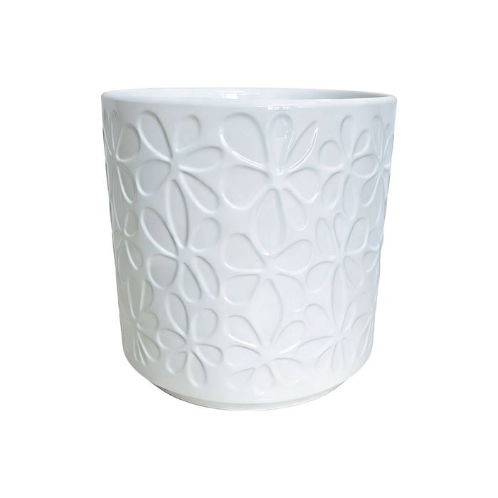 Astin Sinclair 155 x 165mm White Flower Ceramic Pot