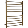 Hotwire 130W 900 x 700mm Gold 10 Bar Curved Round Heated Towel Rail with Timer