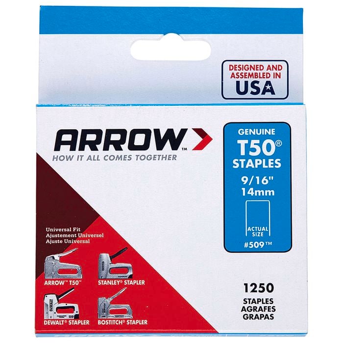 Arrow 14mm T50 Staples - 1250 Pack