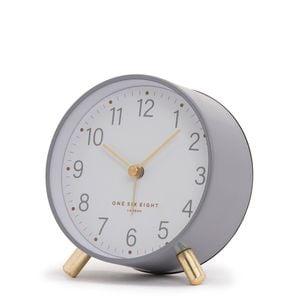 One Six Eight London MAISIE Grey Silent Alarm Clock