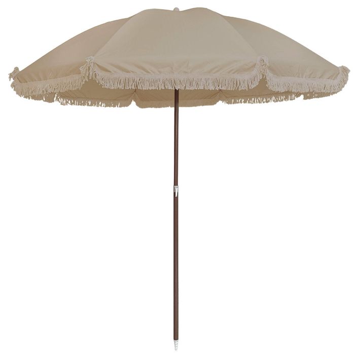 Marquee 2m Cement Beach Umbrella with Tassels