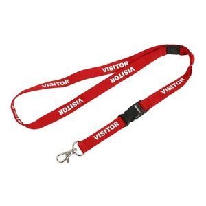 Rexel Printed Lanyard (5pk) (Visitor Red)