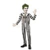 Beetlejuice Costume Mens Halloween Fancy Dress Striped Jumpsuit Black White