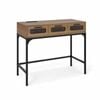 Costway Led Light Console Table Narrow Charging 3 Drawer Entryway Hallway