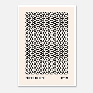Galrie Bauhaus 1919 Geometric Art Print - Iconic Deco Masterpiece for Modern Interiors, Poster Only, A1 60 x 84cm (23 x 33inch)